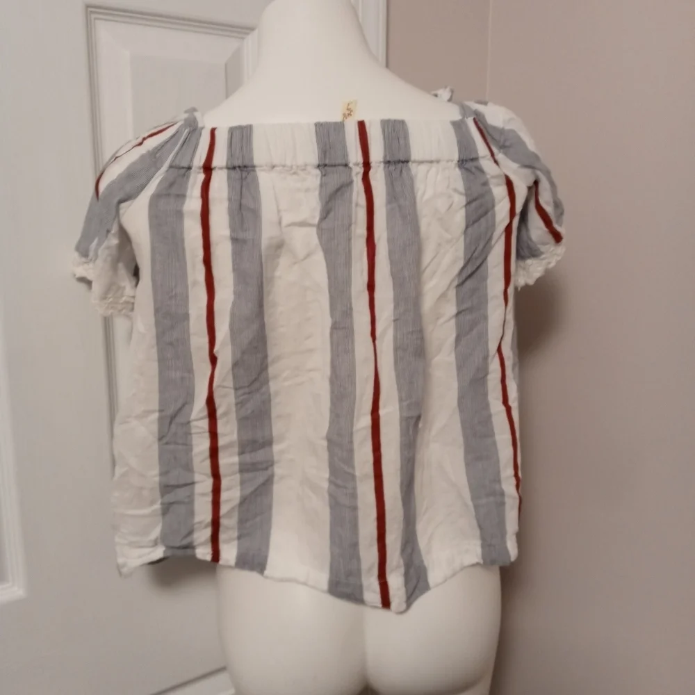 Girl Krazy striped red white and blue top